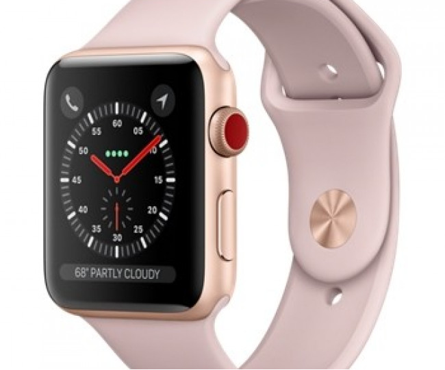 Apple Watch Series 3 GPS + LTE 42mm Gold Aluminium Case with Pink Sand Sport Band (MQK32 ) б/у